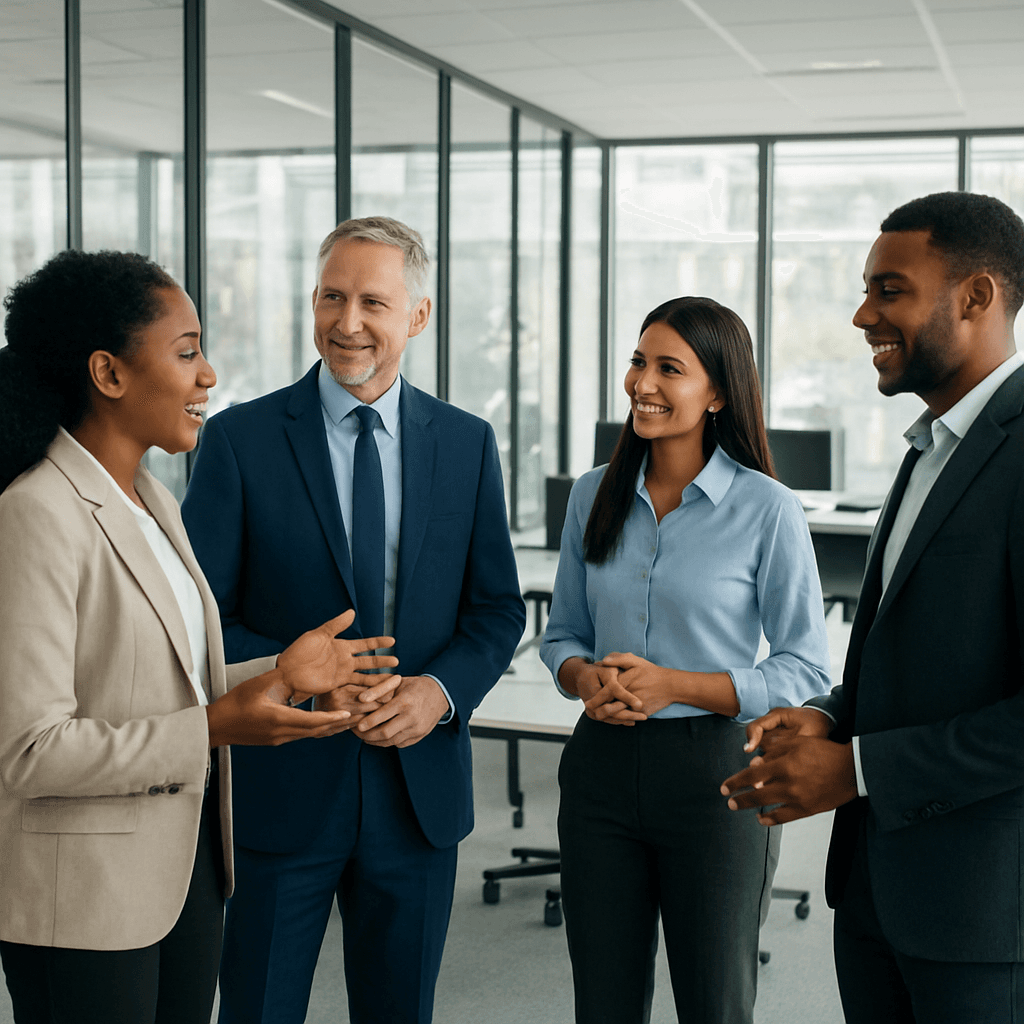 IT Lab BD team collaborating in a modern office
